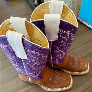 Macie Bean Purple Crazy Horse Boots